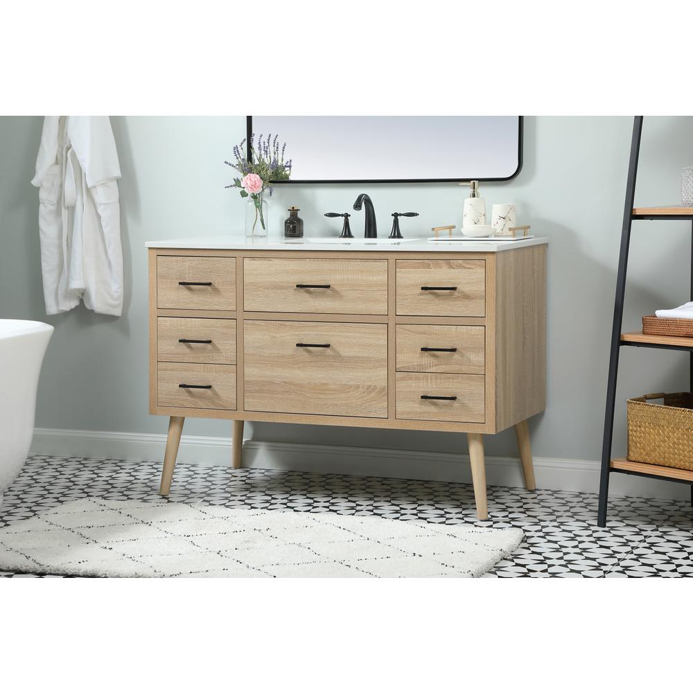 48 inch Single bathroom vanity in mango wood. Picture 2