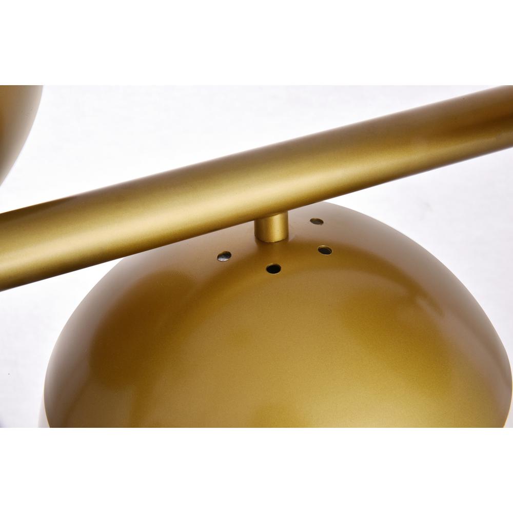 Eclipse 7 Lights Brass Pendant With Frosted White Glass. Picture 3