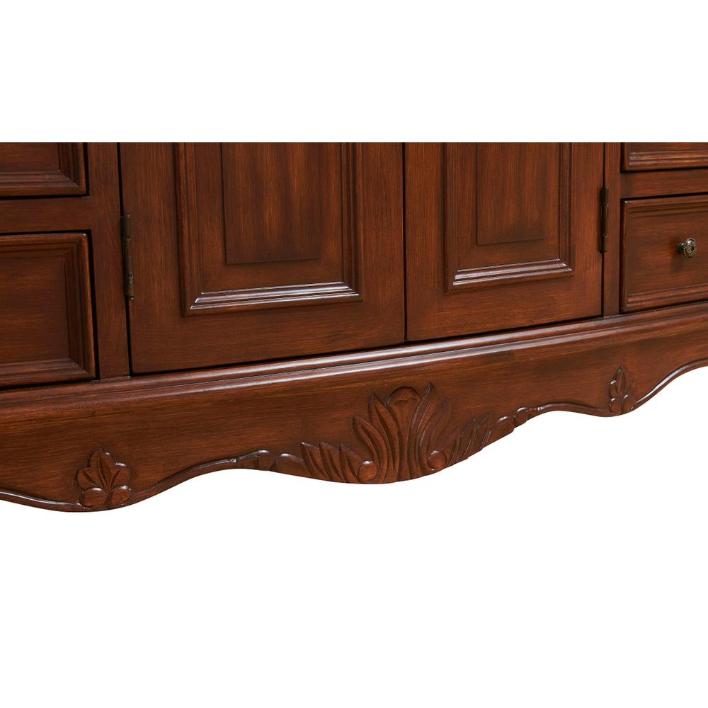 48 inch Single Bathroom vanity in Teak Color with ivory white engineered marble. Picture 10