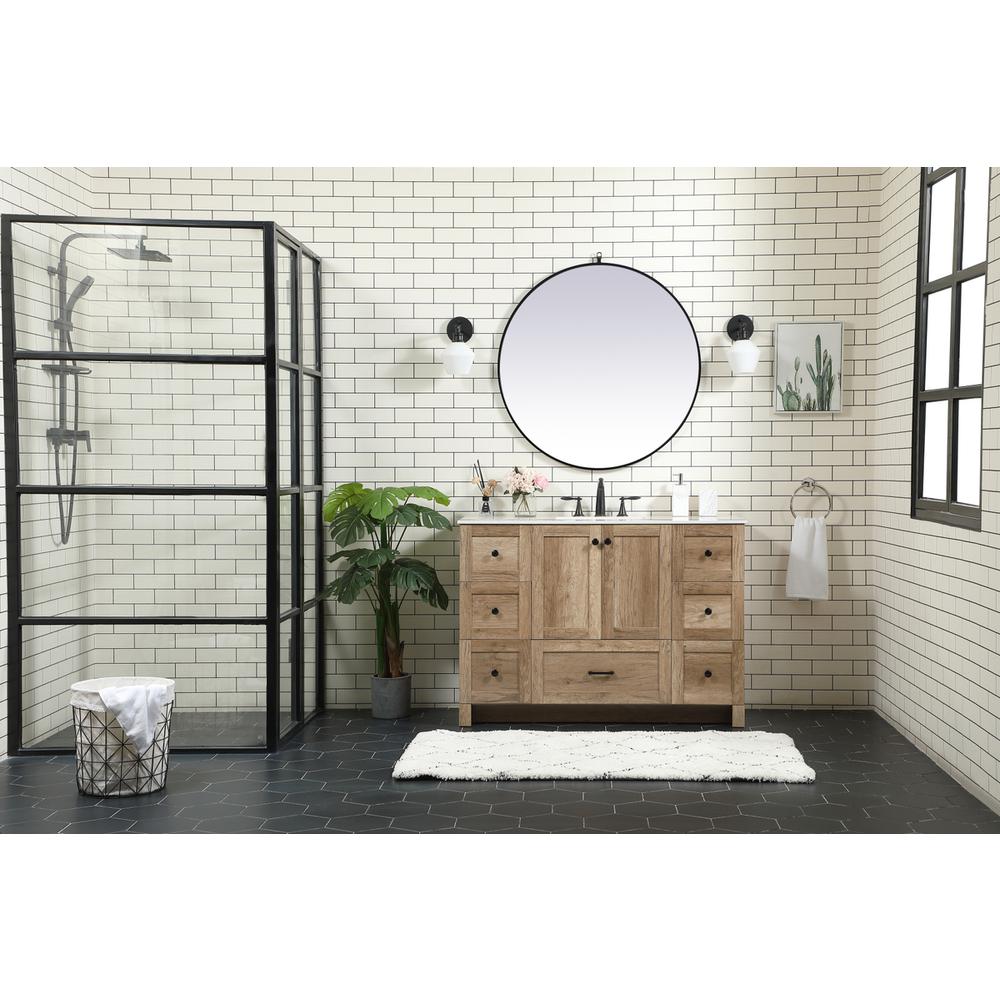 48 inch Single bathroom vanity in natural oak. Picture 4