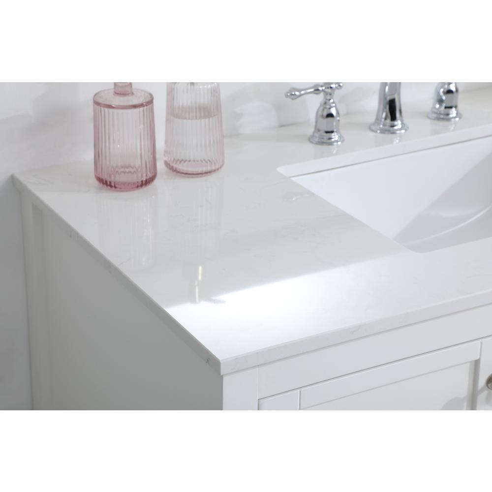 42 inch Single Bathroom Vanity in White. Picture 5