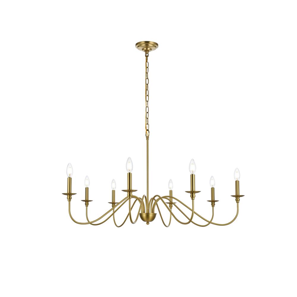 Rohan 42 inch chandelier in Satin Gold. Picture 1