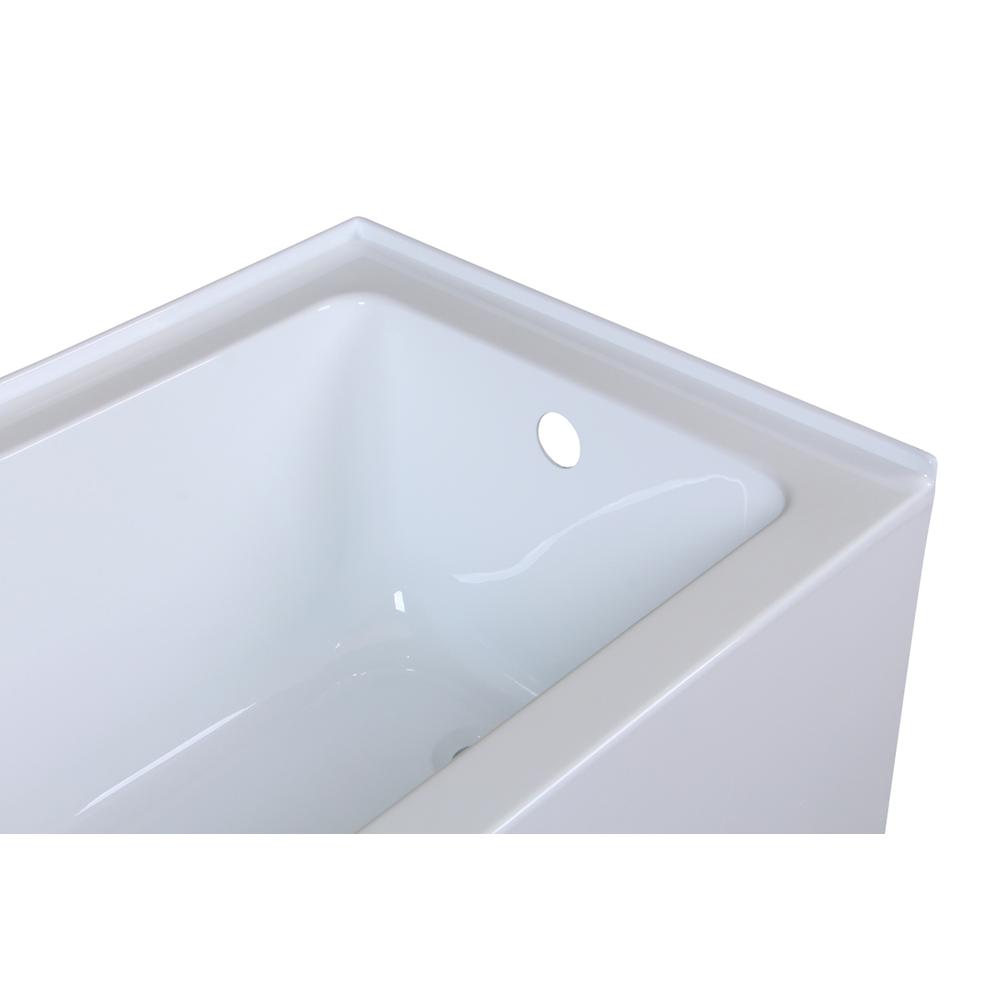 Alcove soaking bathtub 30x60 inch right drain in glossy white. Picture 10
