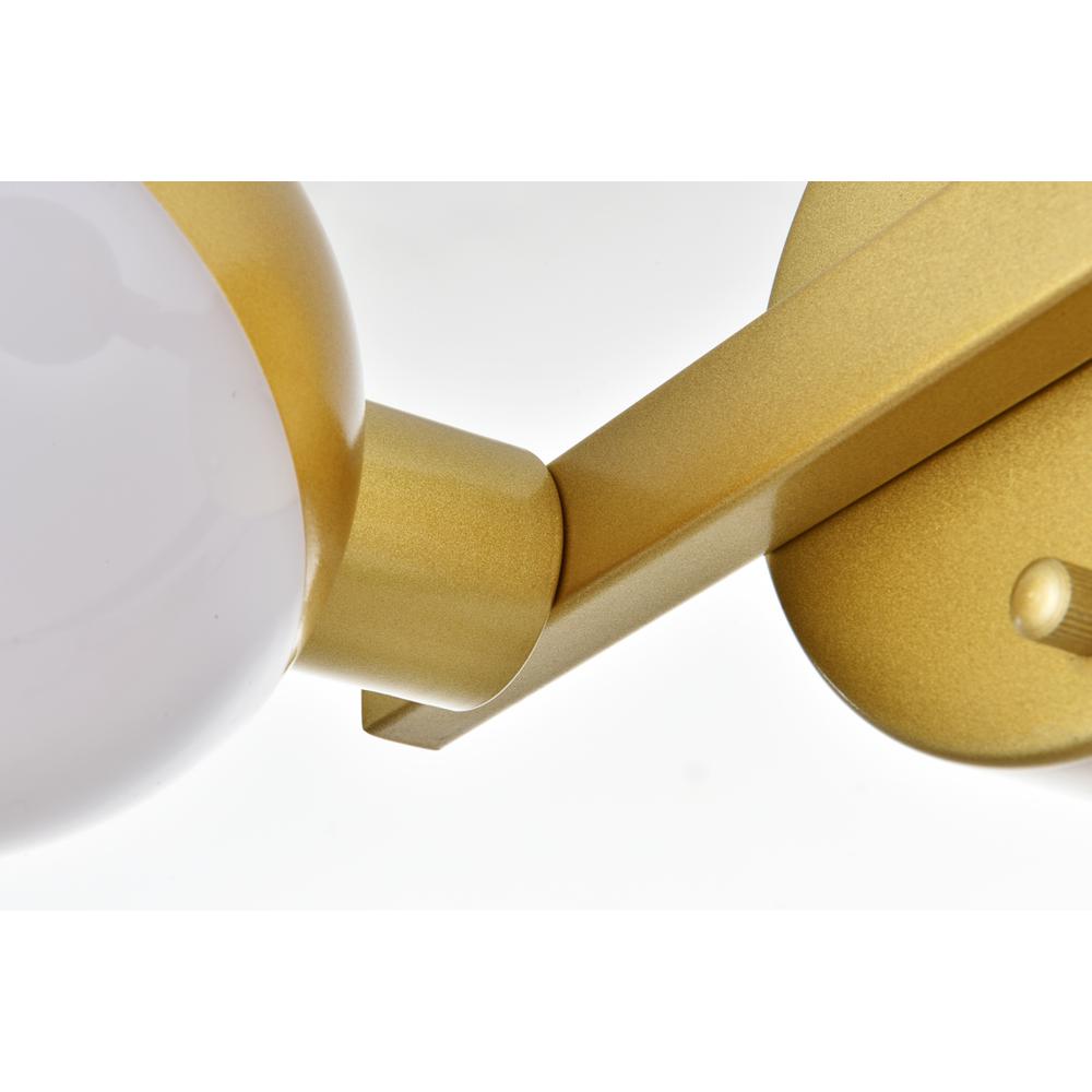 Majesty 2 light Brass and frosted white Bath Sconce. Picture 5