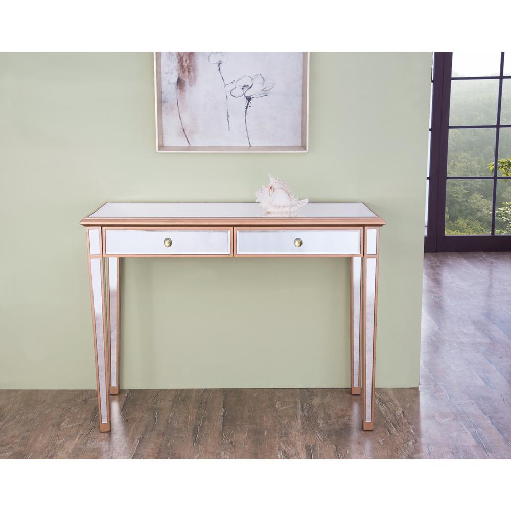 2 Drawers Dressing table 42 in. x 18 in. x 31 in. in Gold paint. Picture 14