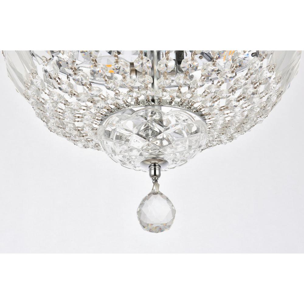 Tranquil 4 light Chrome Flush Mount Clear Royal Cut Crystal. Picture 3