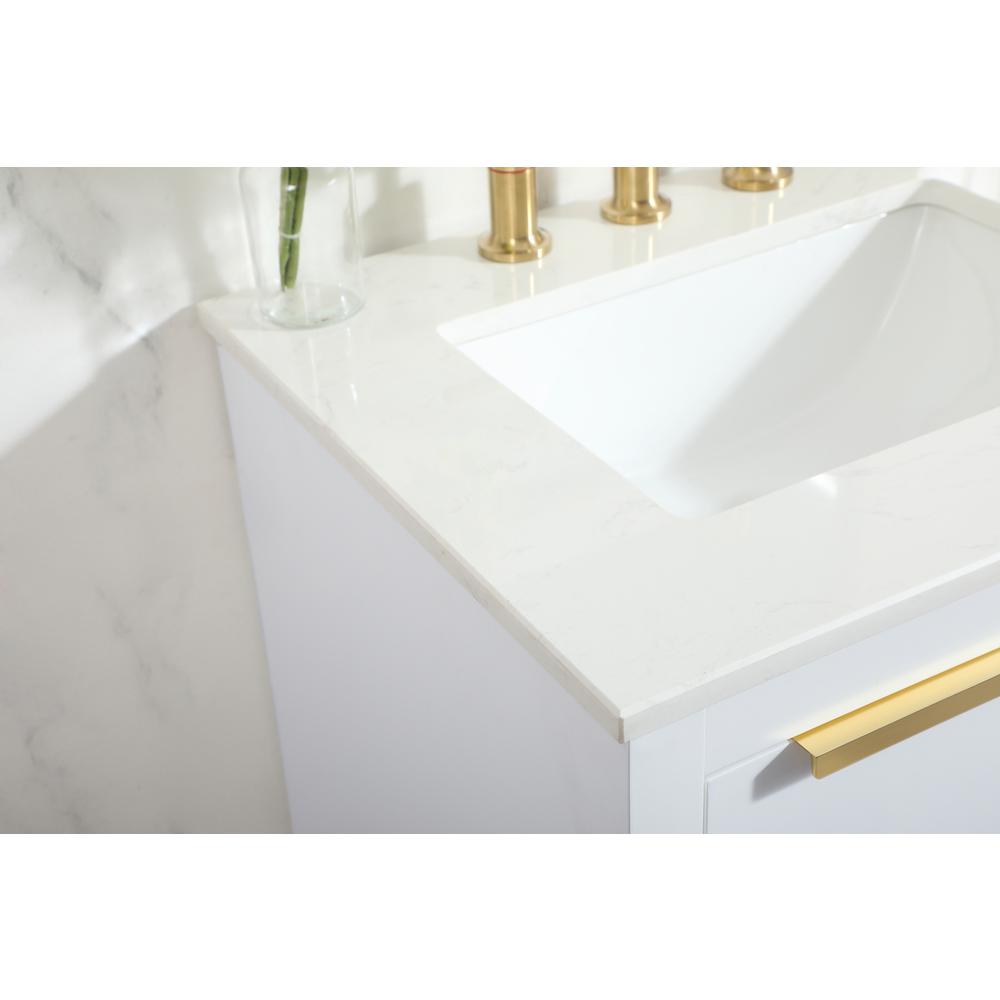 24 inch Single bathroom vanity in white. Picture 5