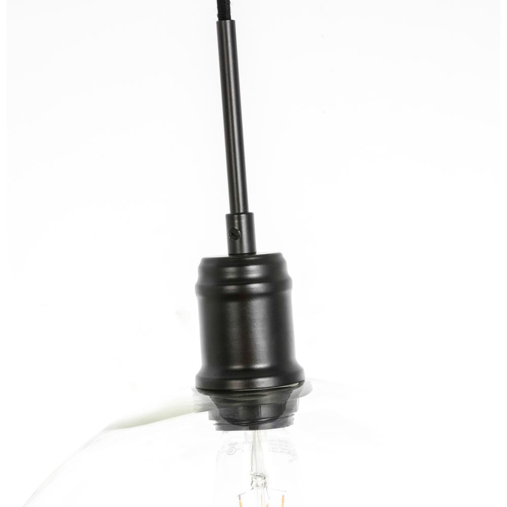 Emett 1 light Black and Clear glass pendant. Picture 8