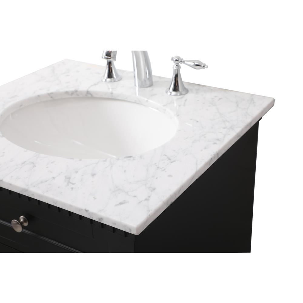 24 inch Single bathroom vanity set in black. Picture 11