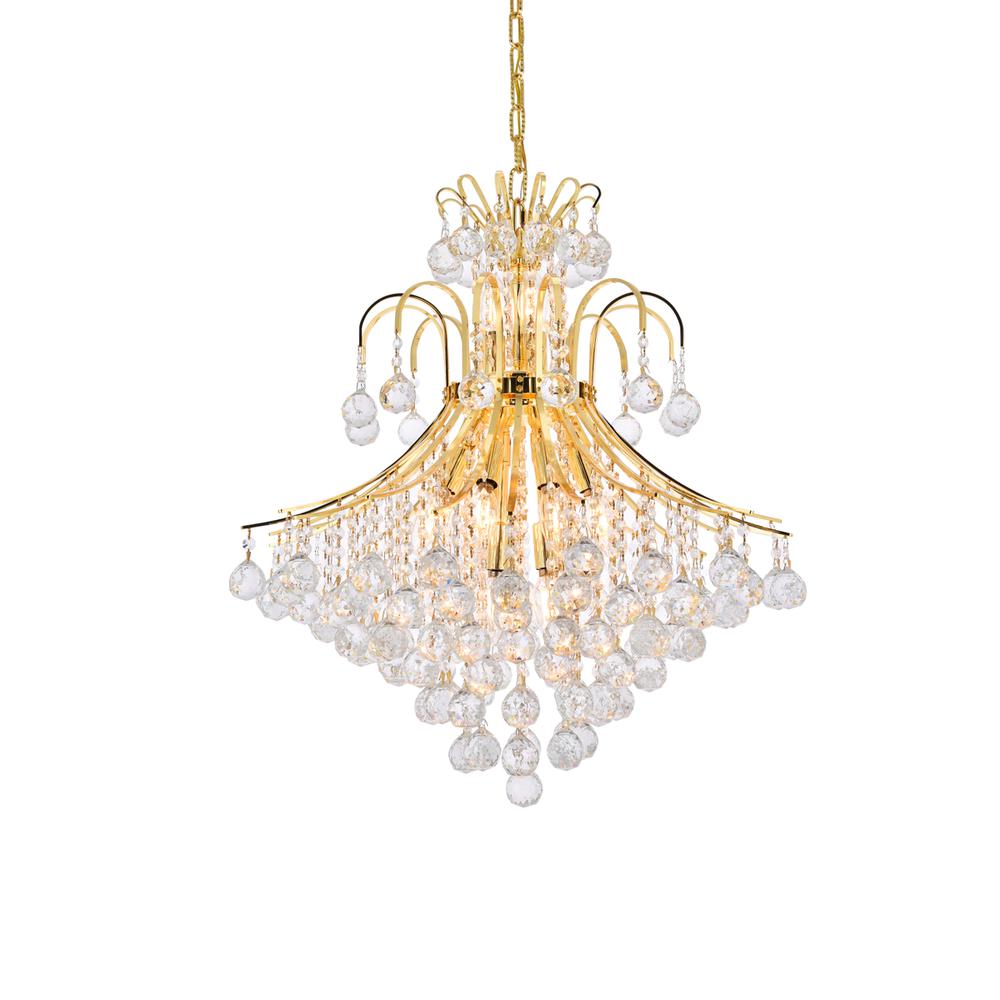 Toureg 15 light Gold Chandelier Clear Royal Cut Crystal. Picture 2