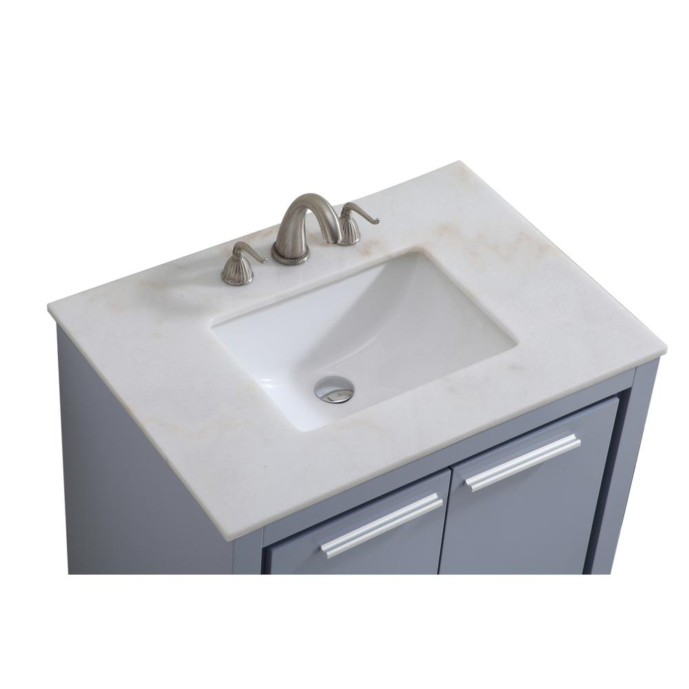 30 In. Single Bathroom Vanity Set In Grey. Picture 6