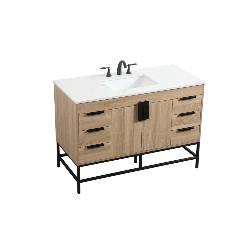 48 inch Single bathroom vanity in mango wood. Picture 8