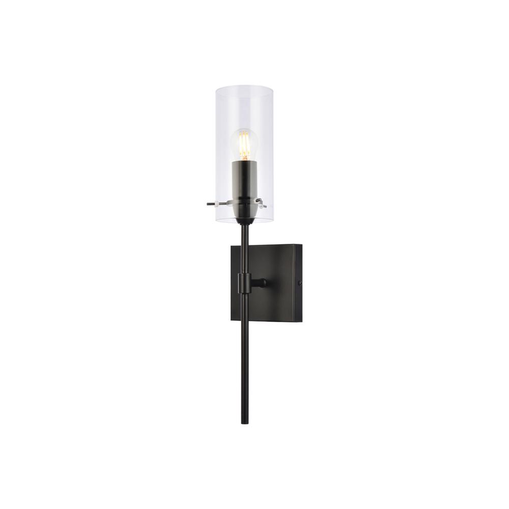 Elsreth 1 light black wall sconce. Picture 2