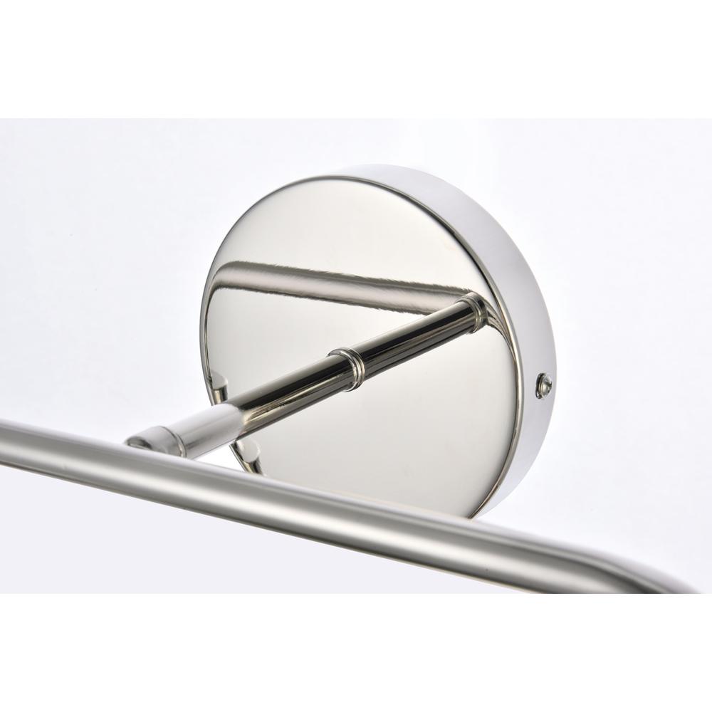Hanson 2 lights bath sconce in polished nickel with frosted shade. Picture 4
