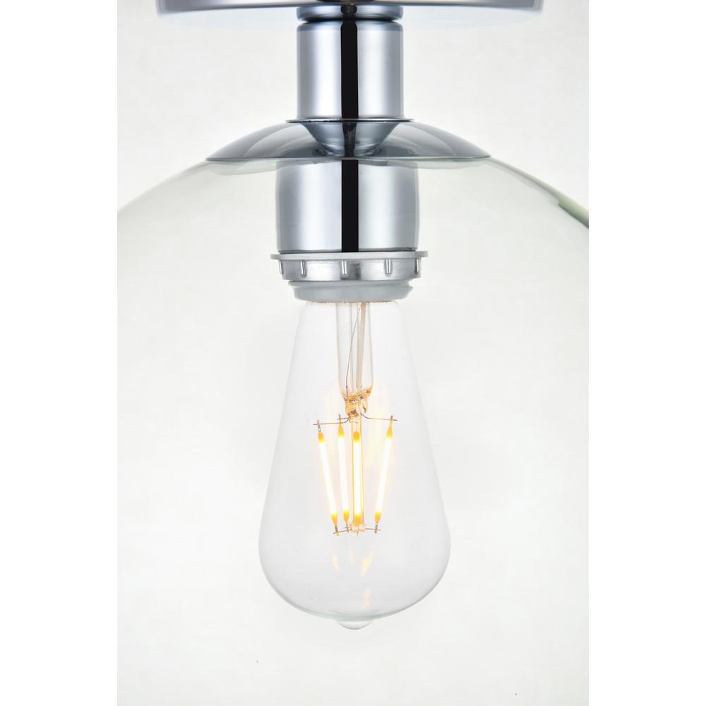 Baxter 1 Light Chrome Flush Mount With Clear Glass. Picture 5