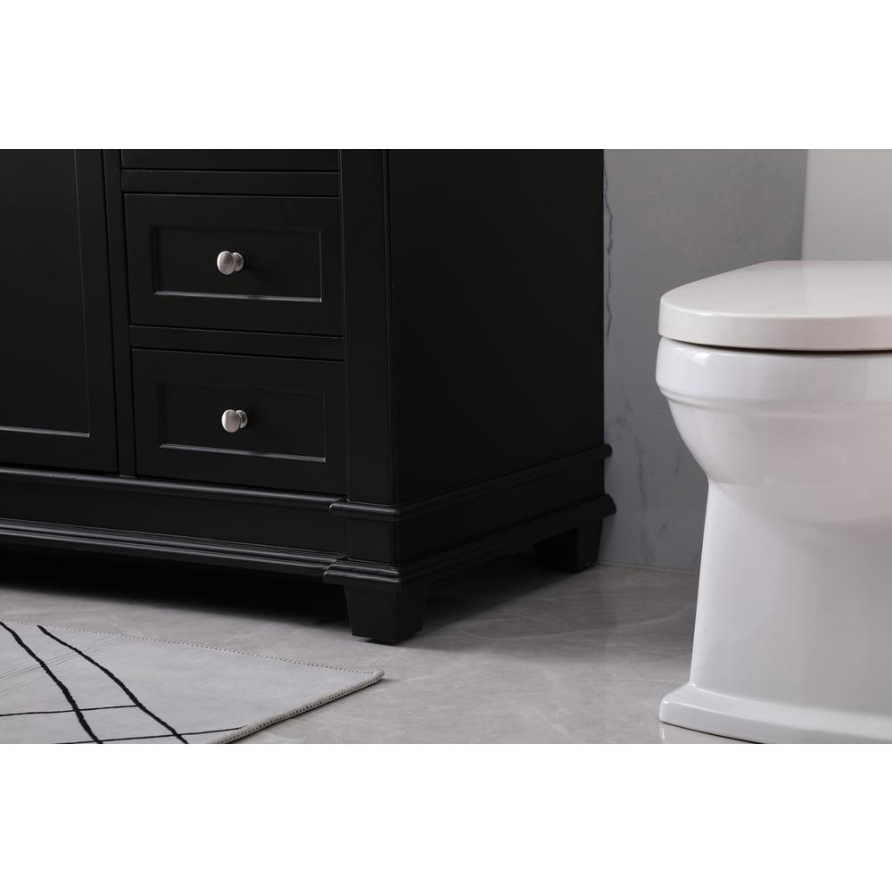60 inch Single bathroom vanity set in black. Picture 6