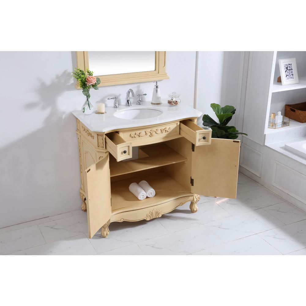 36 inch Single Bathroom vanity in light antique beige. Picture 3