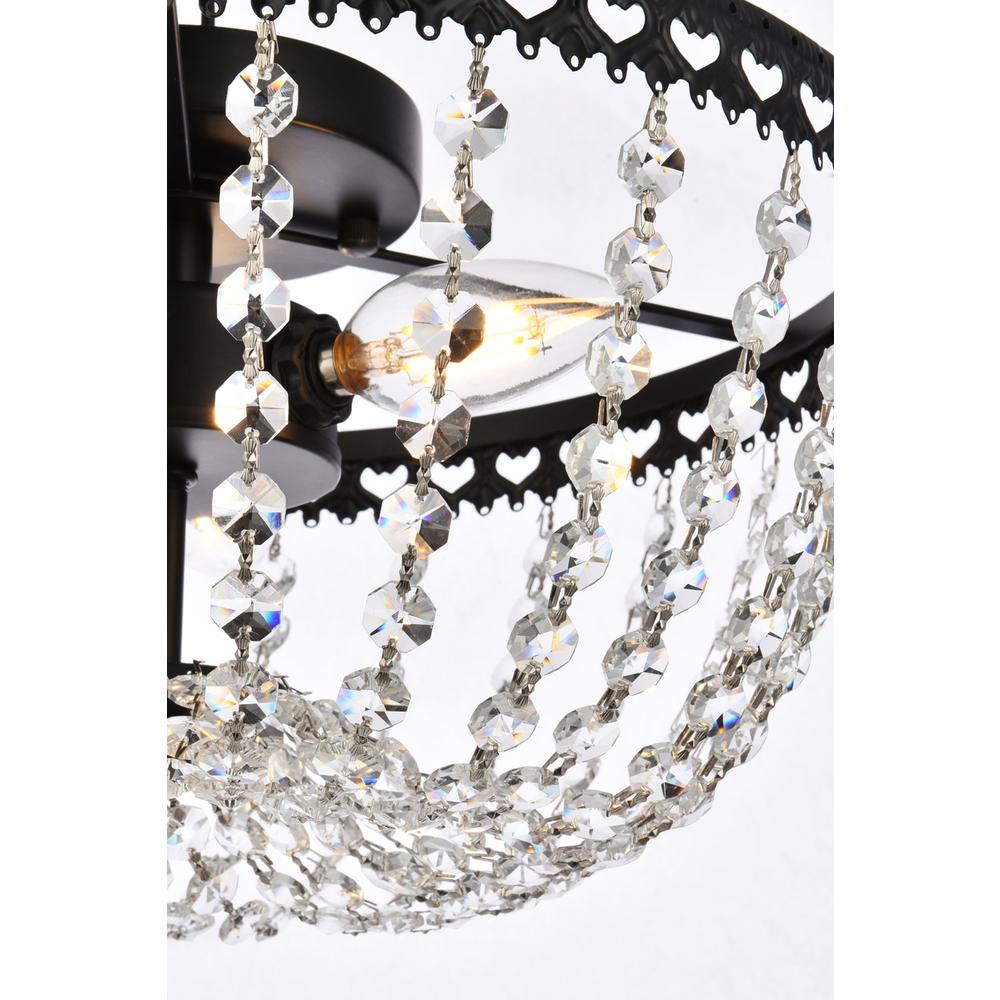 Kylie 12 inch flush mount in black. Picture 4