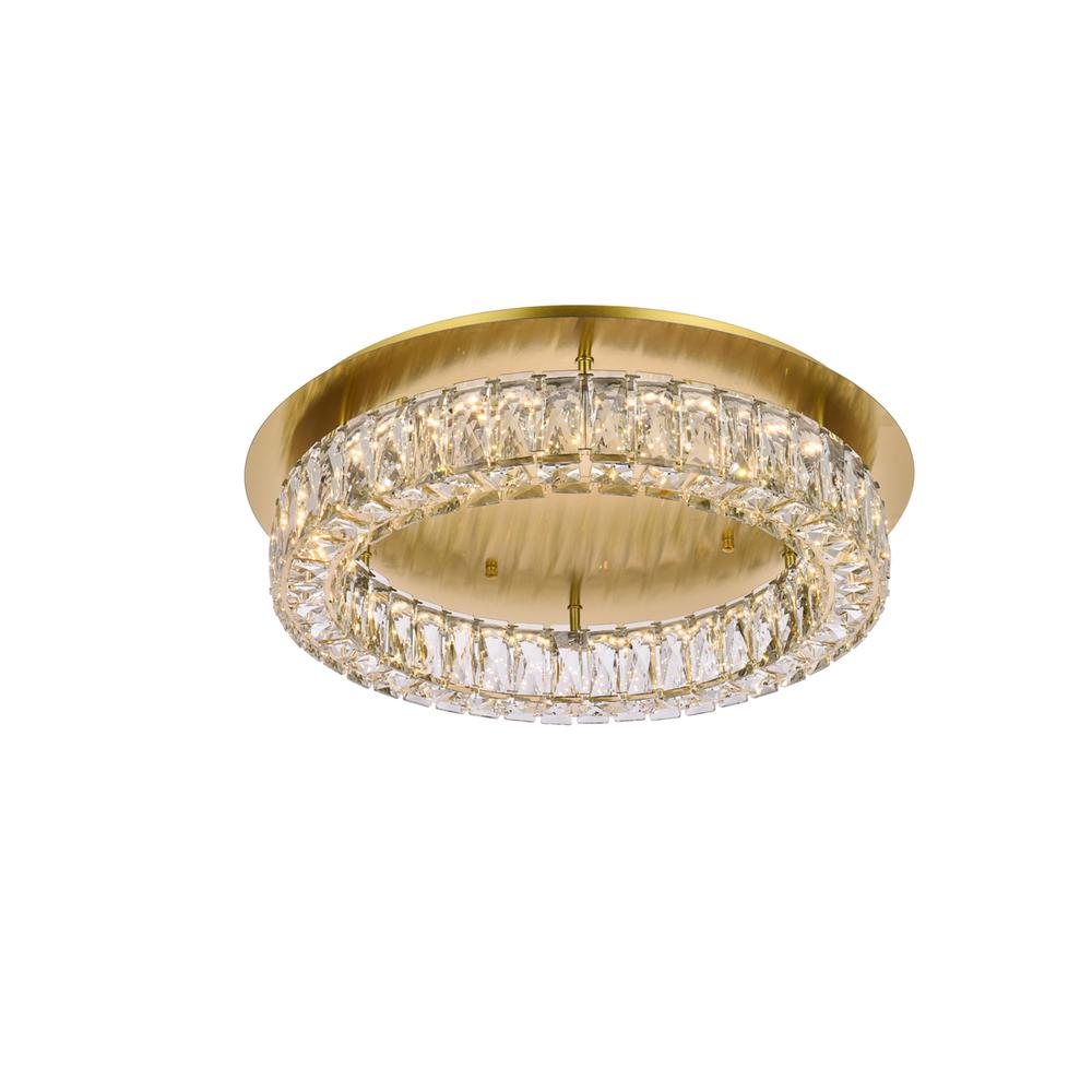Monroe 22 inch LED Single flush mount in gold. Picture 2