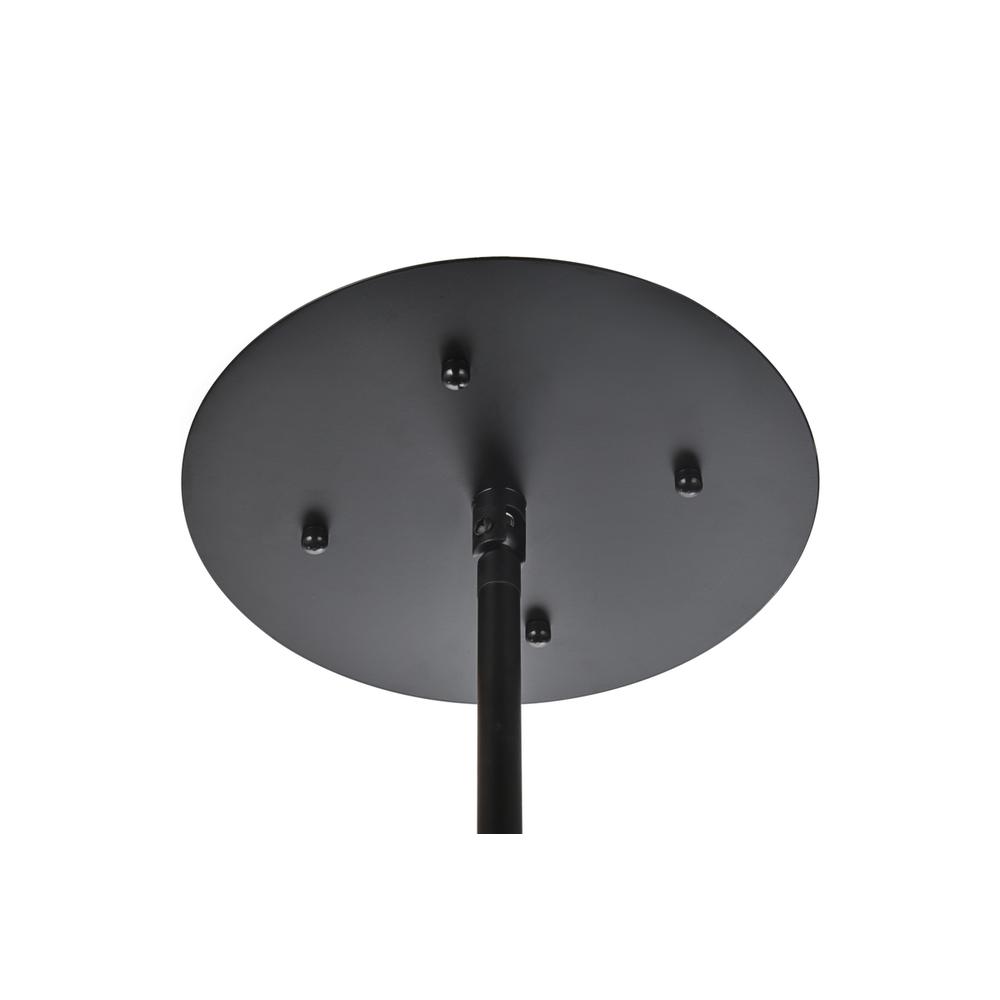 Vera 50 inch crystal starburst round pendant in black. Picture 8