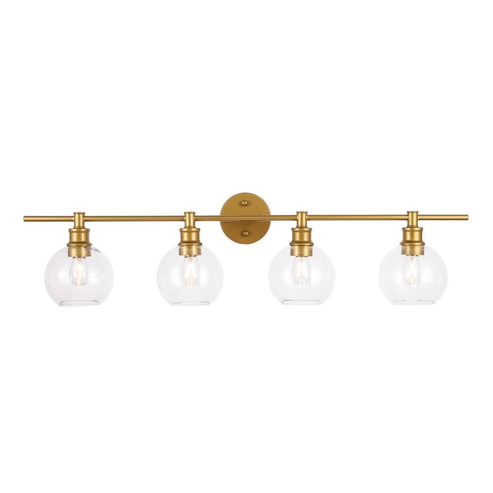 Collier 4 light Brass and Clear glass Wall sconce. Picture 9