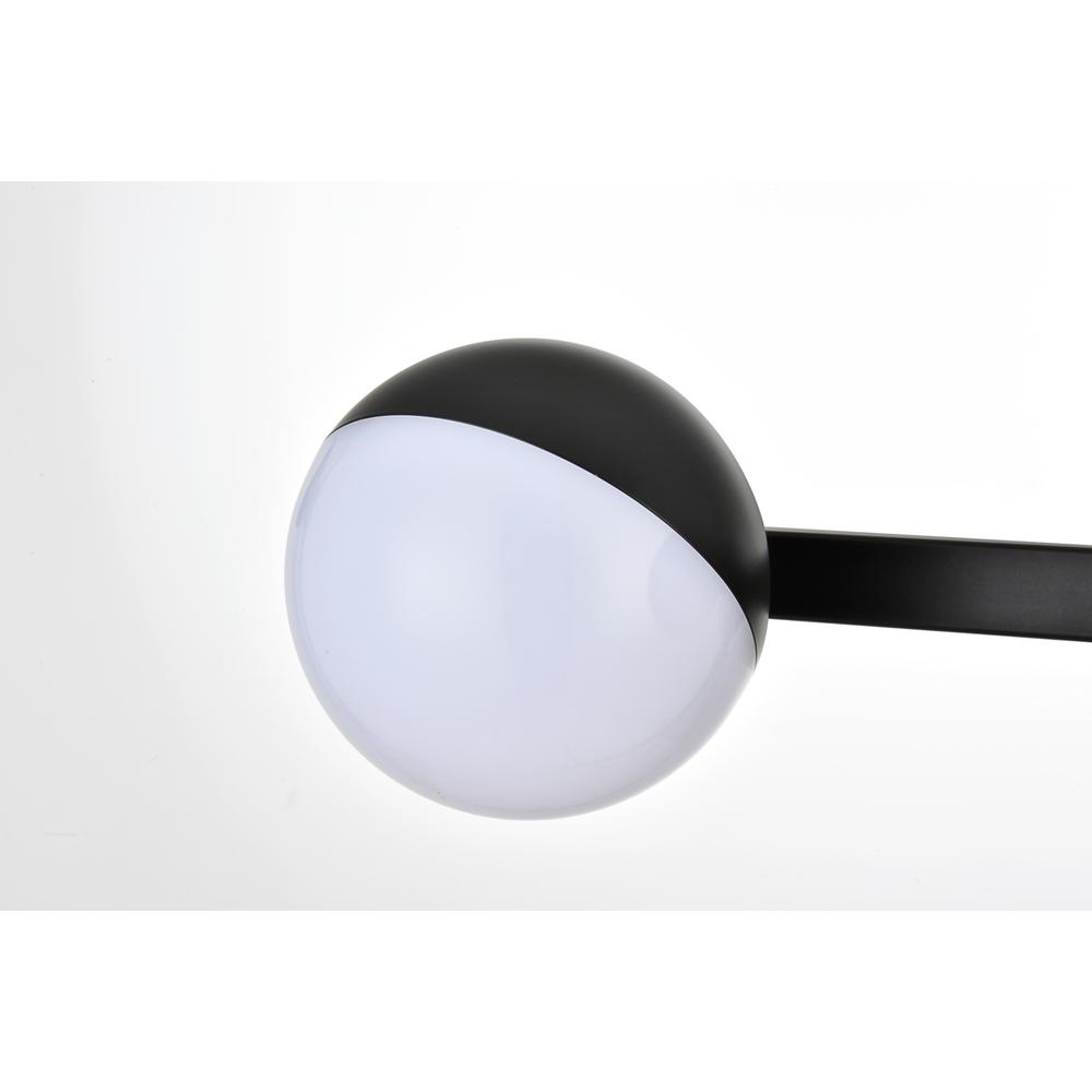Majesty 4 light Black and frosted white Bath Sconce. Picture 5
