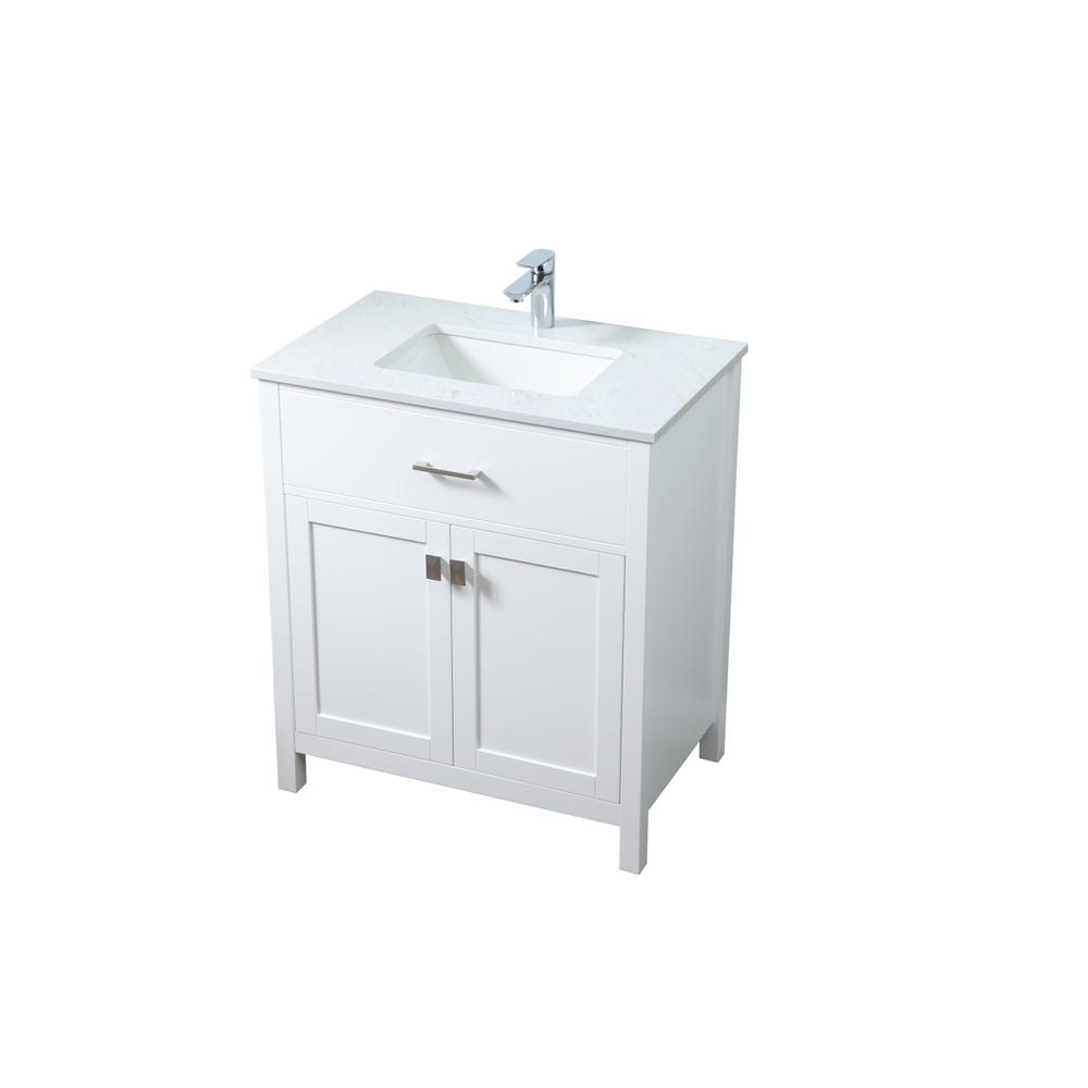 30 Inch SIngle Bathroom Vanity In White. Picture 8