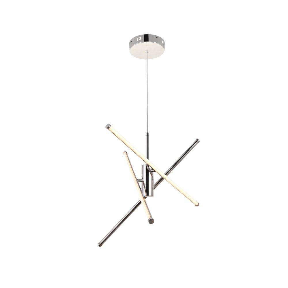 Sonya 3 Light polished Nickel Pendant. Picture 1