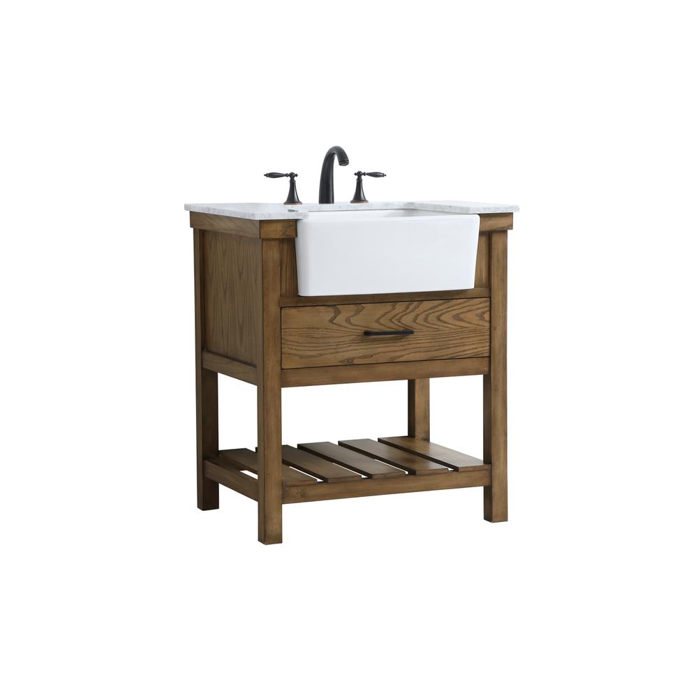 30 inch Single bathroom vanity in driftwood. Picture 7