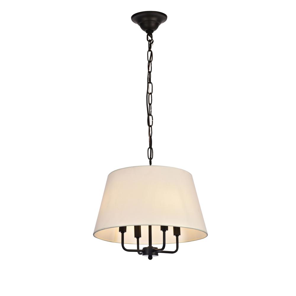 Maple Collection Pendant D17 H13.75 Lt:4 Black Finish. Picture 2