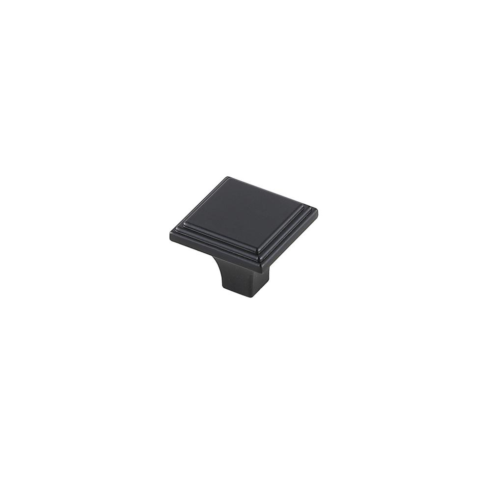 Wilow 1" Matte Black Square Knob Multipack (Set of 10). Picture 3