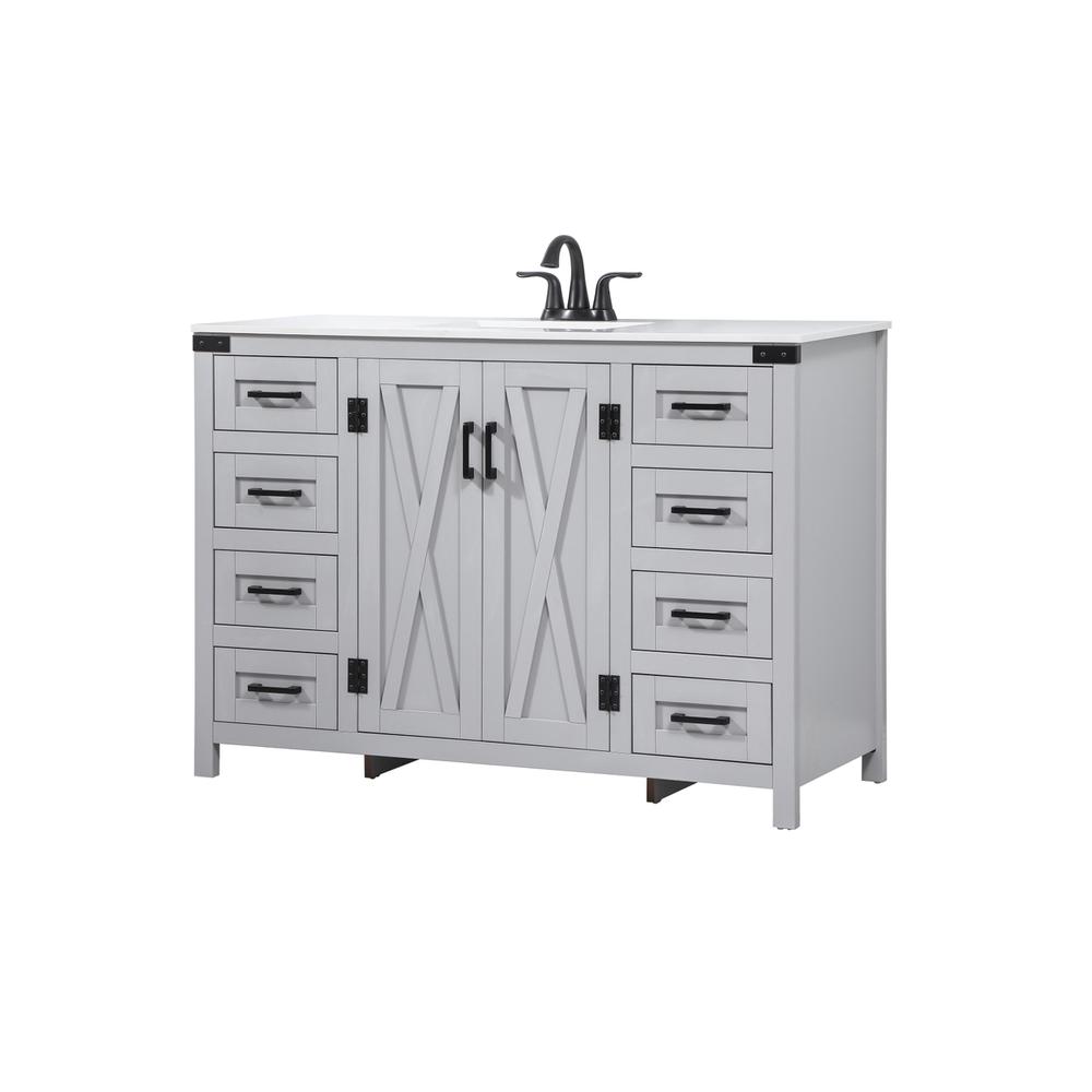 48 inch Single bathroom vanity in grey. Picture 7
