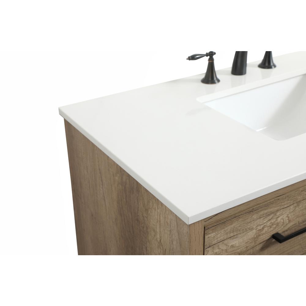 42 inch Single bathroom vanity in natural oak. Picture 11