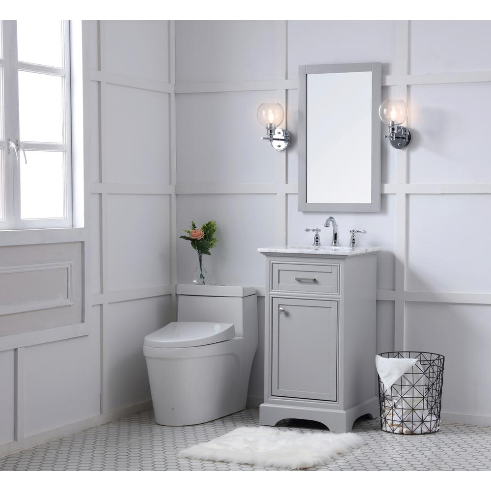 19 in. Single Bathroom Vanity set in light grey. Picture 8