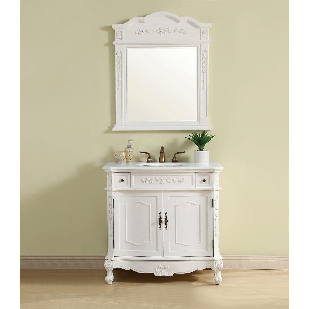 36 inch Single Bathroom vanity in Antique White. Picture 13