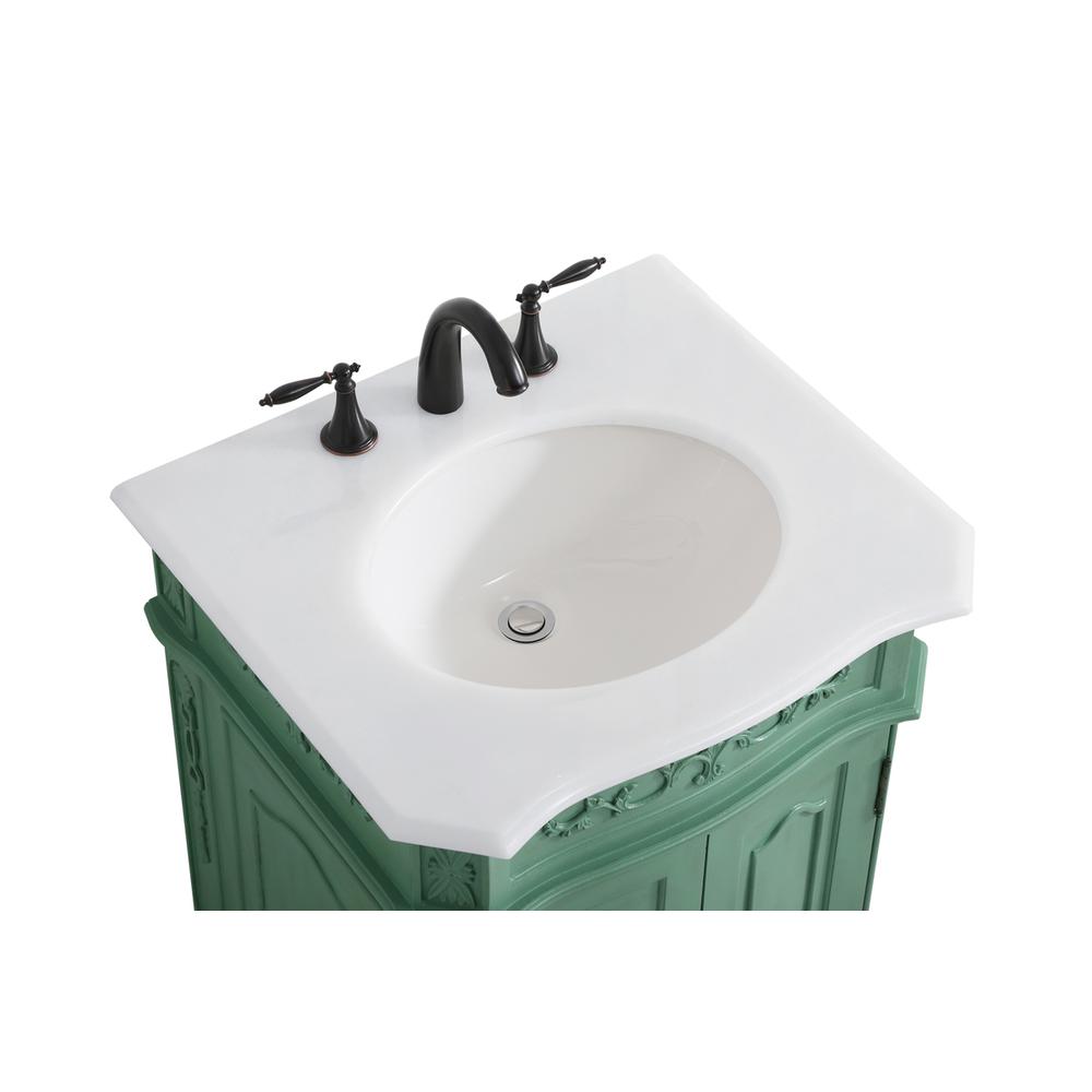 24 inch Single Bathroom vanity in vintage mint. Picture 10