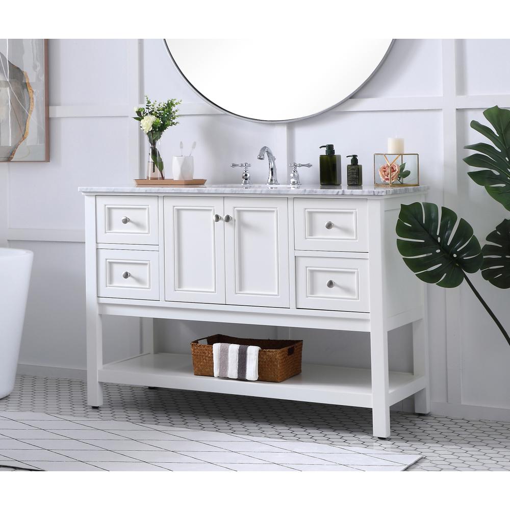 48 in. Single bathroom vanity set in White. Picture 2