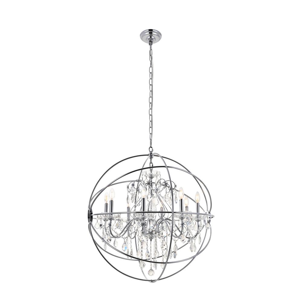 Cordelia 8 Light Chrome Crystal Pendant. Picture 1
