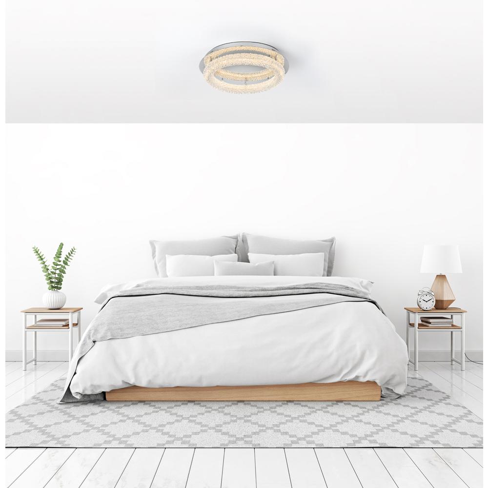 Bowen 22 inch Adjustable LED Flush Mount in Chrome. Picture 8