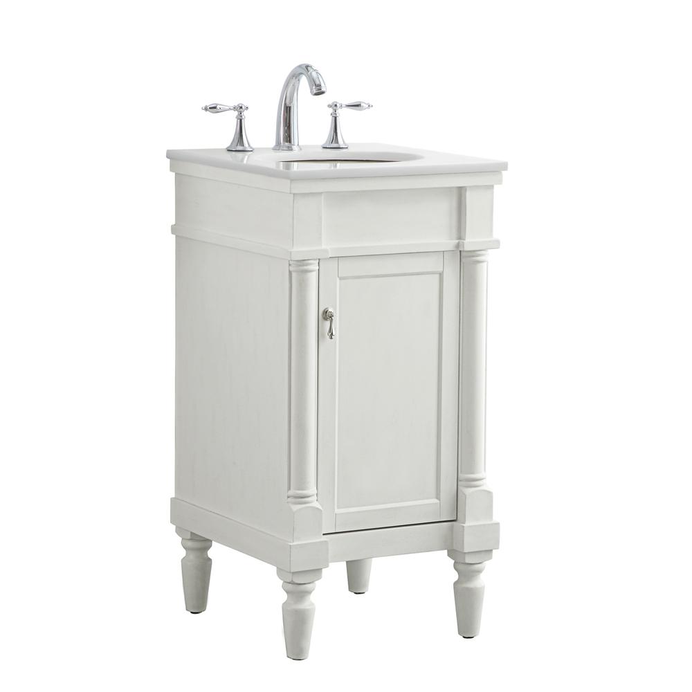 18 inch Single Bathroom vanity in antique white. Picture 12