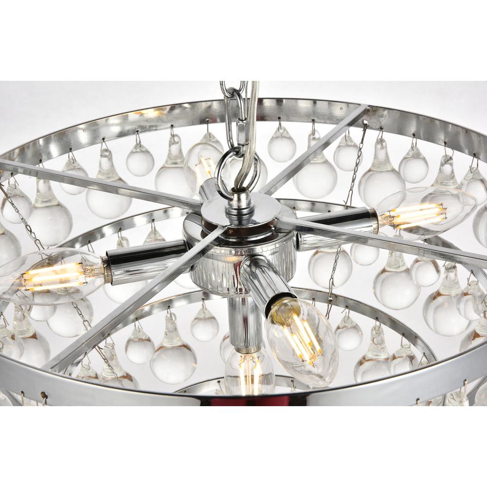 Kora Collection Pendant D17 H10.9 Lt:5 Chrome Finish. Picture 4