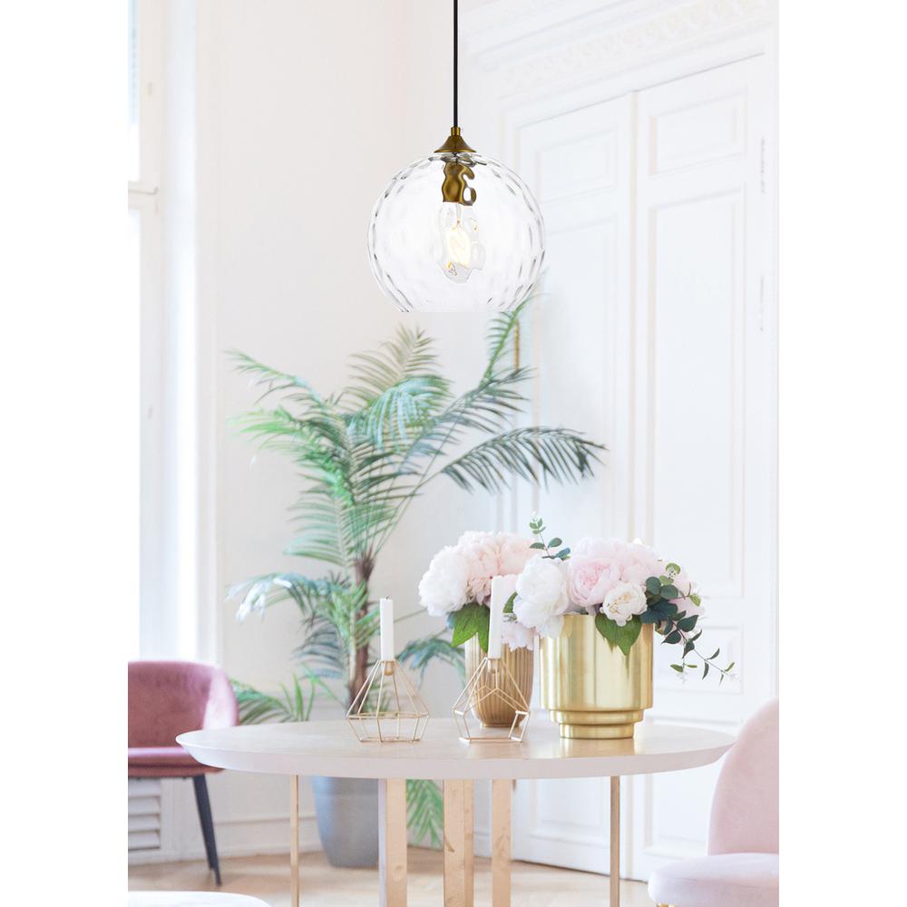 Cashel 10 inch light brass pendant. Picture 7