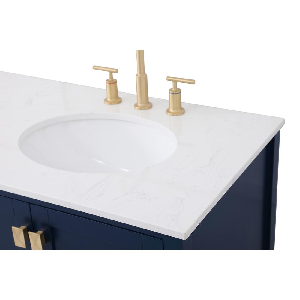 72 inch Double Bathroom Vanity in Blue. Picture 10