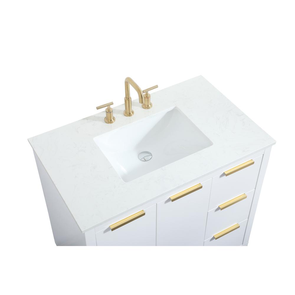 36 inch Single bathroom vanity in white. Picture 10