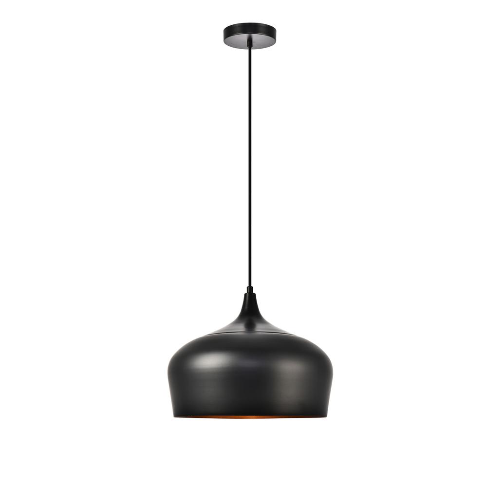 Nora Collection Pendant D11.5in H9in Lt:1 Black finish. Picture 2