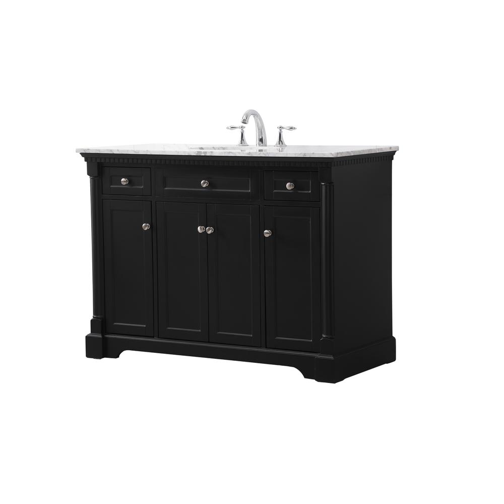 48 inch Single bathroom vanity set in black. Picture 7