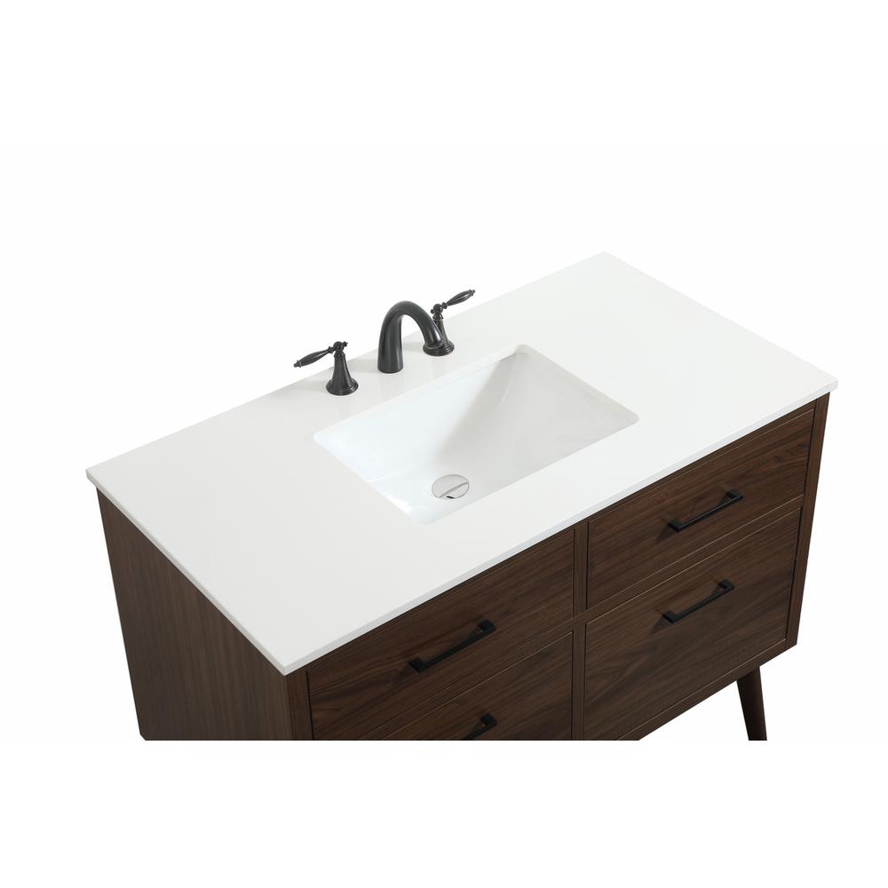 42 inch Single bathroom vanity in walnut. Picture 10