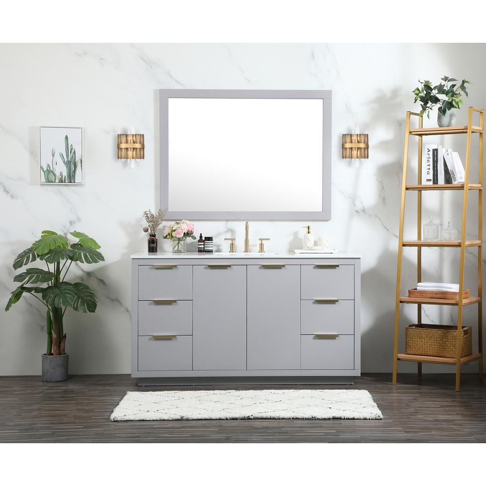 Serena 8 inch crystal bath sconce in satin gold. Picture 7