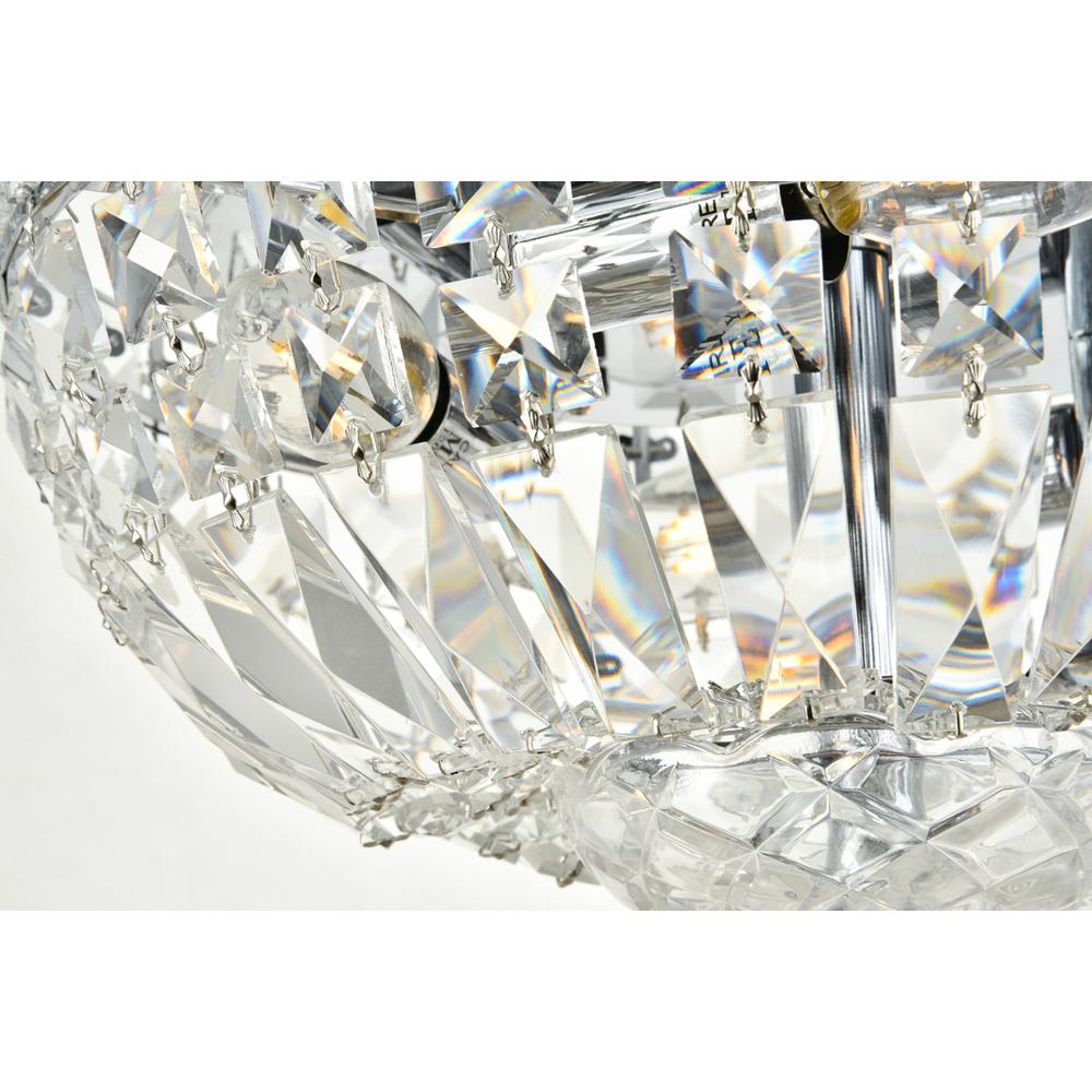 Tranquil 4 light Chrome Flush Mount Clear Royal Cut Crystal. Picture 3