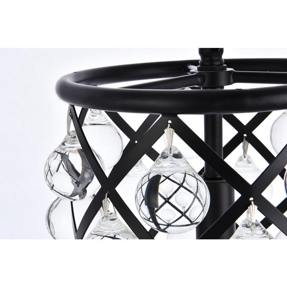 Madison 1 light Matte Black Pendant Clear Royal Cut Crystal. Picture 5